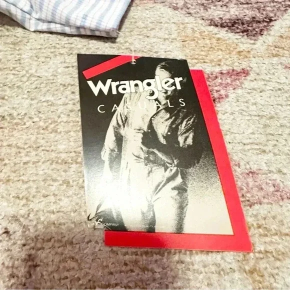 NWT vintage deadstock wrangler men’s button down shirt size medium - Picture 9 of 10